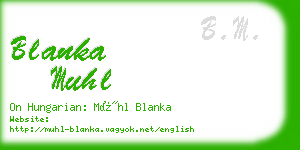 blanka muhl business card